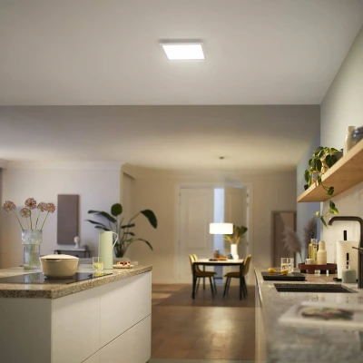 Abbildung von Philips Scene Switch Touch LED Deckenleuchte, dimmbar, 12W, kühlweißes Licht (4000K), Weiß