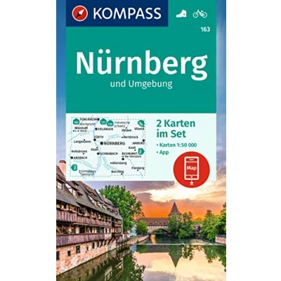 Abbildung von KOMPASS Wanderkarten Set 163 Nürnberg und Umgebung (2 Karten) 1:50.000: inklusive Karte zur offline Verwendung in der App. Fahrradfahren.