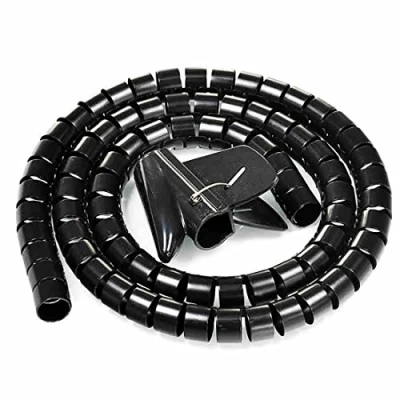 Abbildung von N/A 20 mm flexibel, Kabel Organizer, Spiralschlauch, für Computer, Kabelmanagement, Schwarz, 10 m