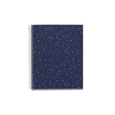 Abbildung von Miquelrius Notizbuch A5, Hardcover, 4 farbige Streifen, 120 linierte Blätter, nachhaltiges Papier 70 g/m² mikroperforiert, 2 Löcher, Design Cosmos