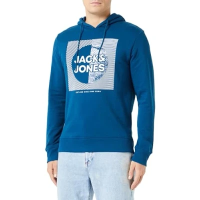 Abbildung von JACK &amp; JONES Herren Jjstein Sweat Hood,Sailor Blue,M