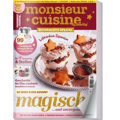 Abbildung von Monsieur Cuisine 02/2022 by mein Zaubertopf Weihnachts Spezial 99 Rezepte und Geschenke für das schönste Fest