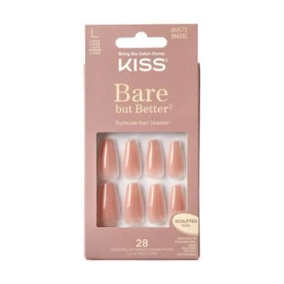 Abbildung von KISS Artificial Nails Bare But Better nude glow (size L) 1op.(28pcs)