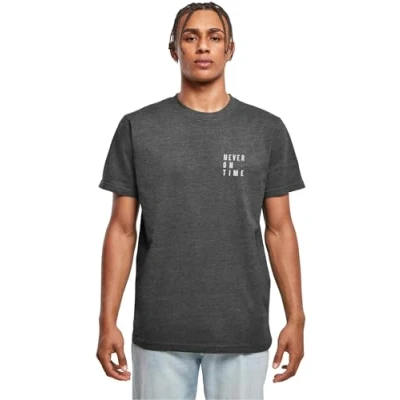 Abbildung von Merchcode Never ON TIME Tshirt print, Größe: XL, Charcoal