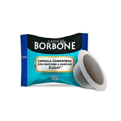 Abbildung von Caffè Borbone Blaue Kaffeemischung 100 Kapseln Kompatibel mit Kaffeemaschinen der Marke Bialetti®*