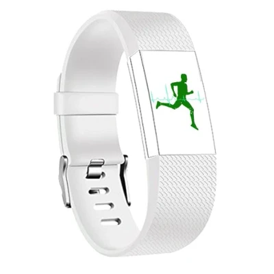 Abbildung von Fitbit Charge 2 Sportband Größe: Groß Weiß