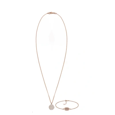 Abbildung von Elli SET Lebensblume Halskette, Damen, Größe: 45, Roségold
