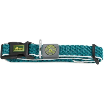 Abbildung von HUNTER HILO VARIO BASIC Halsung für Hunde, 3D Mesh Material, reflektierend, luftdurchlässig, leicht, M L, türkis