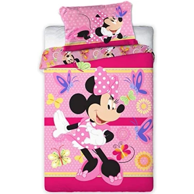 Abbildung von Disney 094 Minnie Maus Baby Wende Bettwäsche Set 100 x 135cm