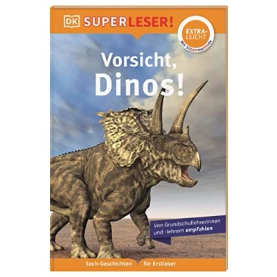 Abbildung von SUPERLESER! Vorsicht, Dinos!: Lesestufe extraleicht, Sach Geschichten für Erstleser. Mit Silbenmethode Kinder ab 6 Jahren