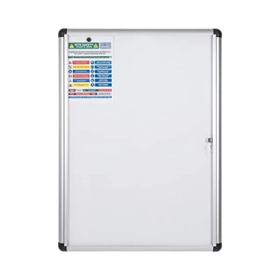 Abbildung von Bi Office Vitrine für den Innenbereich mit zusätzlichem, abschließbarem magnetischem Whiteboard, Größe: 723 x 984 mm 9 A4
