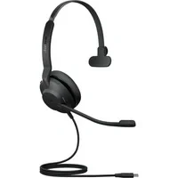 Abbildung von Jabra Evolve2 30 SE Kabelgebundenes Mono Headset mit Geräuschunterdrückung und 2 Mikrofon Technologie inkl. USB C Kabel MS Teams zertifiziert, auch anderen Plattformen kompatibel Schwarz