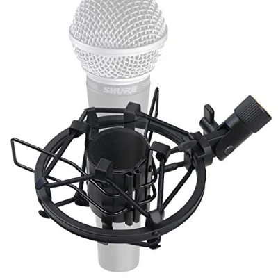 Abbildung von SUNMON SM58 Mikrofon Stoßdämpferhalterung für reduziert Vibrationen und Lärm, geeignet Shure LC, CN Nierencharakteristik mit dynamischem Gesangsmikrofon