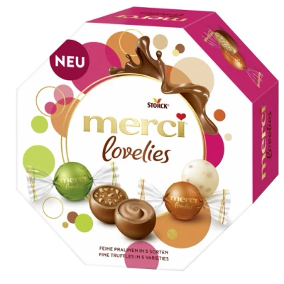Abbildung von merci lovelies Classic 1 x 185g Pralinenmischung mit gefüllten Schokoladen Spezialitäten