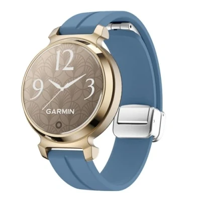 Abbildung von GIOPUEY Armband Kompatibel mit Garmin Lily 2, Weiches Silikon [Verschleißfest] [Atmungsaktiv] Ersatzarmband Blue