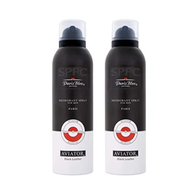 Abbildung von 2 x Paris Bleu Aviator Black Deodorant Spray for Men 200 ml (400 ml)
