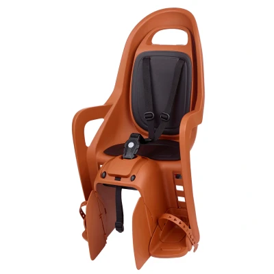 Abbildung von POLISPORT 8406100017 Groovy CFS ökologischer Rücksitz für Fahrräder 26&#039;&#039; bis 29&#039;&#039; Rädern geeignet Kinder mit Gewicht 9 22 kg Verankerung auf dem Gepäckträger Color Karamellbraun/Schwarz