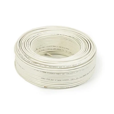 Abbildung von Solides UTP Kabel für Netzwerke Kategorie 5E PVC AWG24 Material CCA Kupplung m 100 Klasse CPR ECA Guain weiß