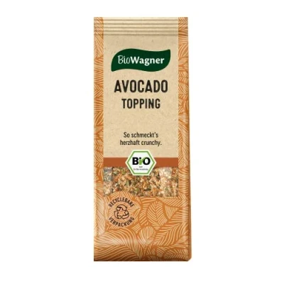 Abbildung von Bio Wagner Avocado Topping , Gewürzsalz für Guacamole, Bowls oder aufs Butterbrot naturbelassene Zutaten recyclebare Verpackung 50 g