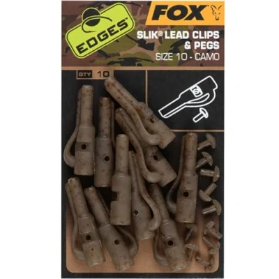 Abbildung von Fox Edges Camo Silk Lead Clip + T_Stift Größe 10 (10 Stück) Kleinmaterial