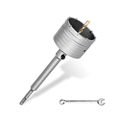 Abbildung von Bohrkrone 68mm SDS plus set,M22 Gewinde Adapter 220mm und Zentrierbohrer 8x110mm,Wandlochsägebohrer für Mauerwerk Natursteine Sandsteine Kunststeine Beton Marmor(68mm)