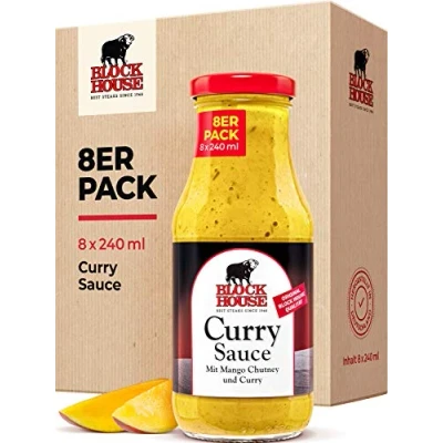 Abbildung von Block House Sweet Mango Curry Sauce 8x 240ml in Restaurantqualität
