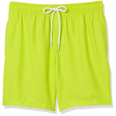 Abbildung von Amazon Essentials Herren Badehose, Schnell Trocknend, 18 cm Auslauffarben, Lindgrün, XXL