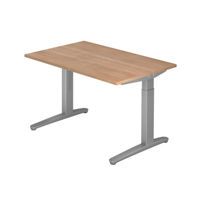 Abbildung von Hammerbacher Schreibtisch XB12 Nussbaum/Silber