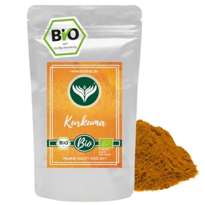 Abbildung von Azafran BIO Kurkuma Pulver Premium Kurkumawurzel gemahlen 250g