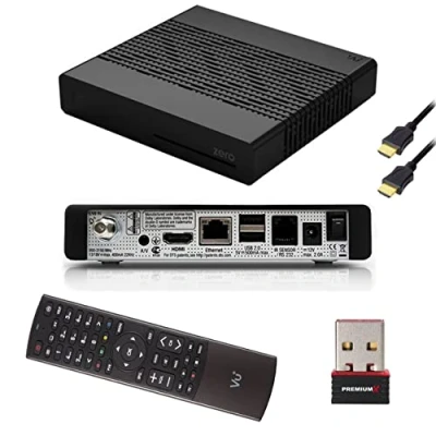 Abbildung von VU+ Zero Black DVB S2 Tuner SAT Linux Receiver FULLHD mit Wlan Stick