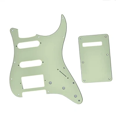 Abbildung von kaish Strat HSS Pickguard und St Backplate Tremolo Cover Mint Grün 3 lagig