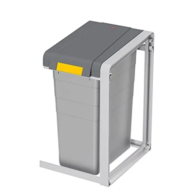 Abbildung von Hailo Mülltrennsystem &quot;ProfiLine Öko XL&quot;, 1 Behälter, 38 Liter, grau, Kunststoff Inneneimer