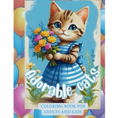 Abbildung von Adorable cats: Coloring book for adults and kids