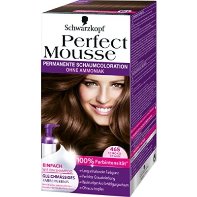 Abbildung von Perfect Mousse permanente Schaumcoloration, 465 Schokobraun, 3er Pack (3 x 1 Stück)