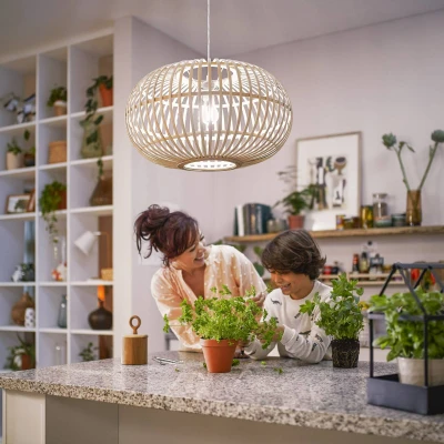 Abbildung von Philips LED Classic ultraeffiziente E27 Lampe, mit Energieeffizienzklasse A in Tropfen Form, ersetzt 40W, klar, neutralweiß