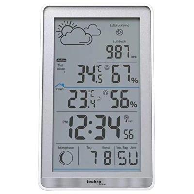 Abbildung von technoline WS 9218 Wetterstation (inklusive Außensender, Wettervorhersage, Mondphasenanzeige und Luftdruckanzeige)