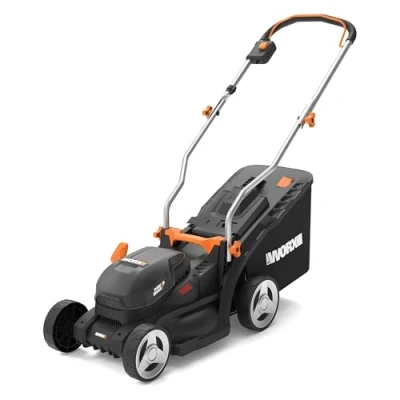 Abbildung von Worx Akkurasenmäher Akku Rasenmäher WP733E 20 V 33 cm, Mit + Ladegerät Radantrieb