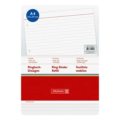 Abbildung von NEU Ringbucheinlage DIN A4, 50 Blatt, 70g, liniert