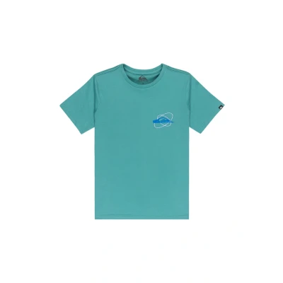 Abbildung von Quiksilver Waves Festival Youth Unisex Tshirt print für Kinder, Größe: 140, Deep sea