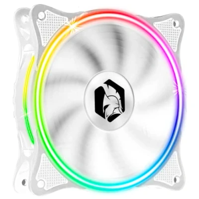 Abbildung von EMPIRE GAMING PC Gehäuselüfter Gamer 1x120MM Hoher Luftstrom RGB adressierbar LED PWM 3Pins 5Volt Dual Loop Leise Kühlung 12CM Weiß
