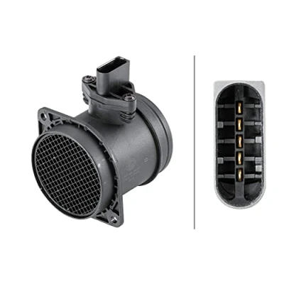 Abbildung von HELLA 8ET 358 095 401 Luftmassenmesser ohne Dichtung VOLKSWAGEN: Golf 4 Schrägheck, Touareg I, Passat B5 GP Variant, AUDI: TT Roadster, A3 Schrägheck