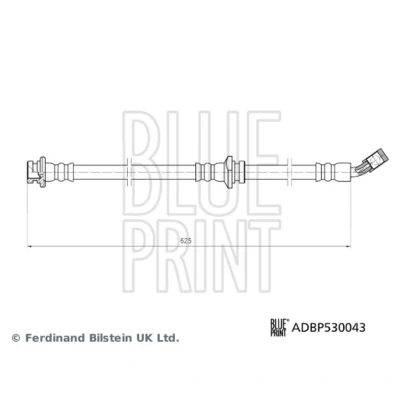 Abbildung von BLUE PRINT ADBP530043 Bremsschläuche Vorderachse rechts 625 NISSAN: Qashqai 2