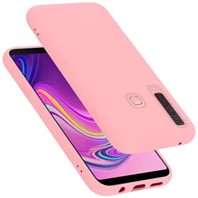 Abbildung von Cadorabo Hülle kompatibel mit Samsung Galaxy A9 2018 Silikon Handyhülle für Case aus flüssigem stoßfeste dünne TPU Schutzhülle Liquid PINK