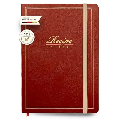 Abbildung von NORTHERN NOTES® Rezeptbuch zum Selberschreiben Hochwertiges DIY Rezept Buch &amp; Kochbuch für die eigene Rezepte als Geschenk. Handlich in A5. Mit Register und Extras.