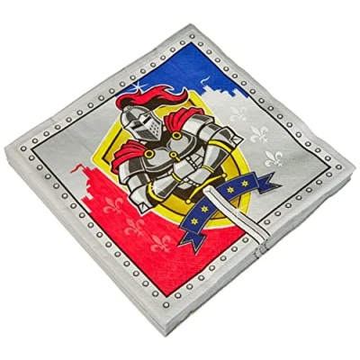 Abbildung von Serviette Ritterschild 33x33cm 20 Stk.