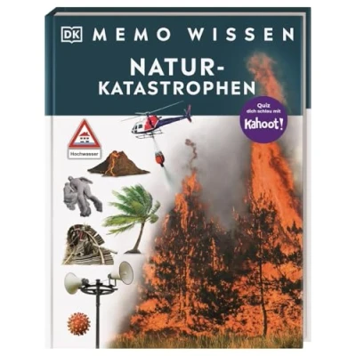 Abbildung von memo Wissen. Naturkatastrophen: Hitze, Stürme, Überschwemmungen. Kompetentes Sachwissen und kahoot Quizfragen. Für Kinder ab 8 Jahren