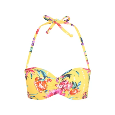 Abbildung von Sunseeker Bandeau Bikinitop, Damen, Größe: 34xA, Gelb bedruckt