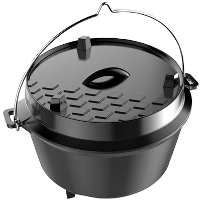 Abbildung von Tepro Grilltopf Dutch Oven L, Gusseisen, 12 Liter