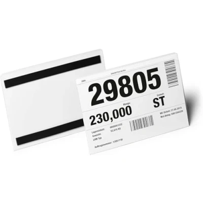 Abbildung von Durable Kennzeichnungstasche HARD COVER magnetisch A5 quer, Packung à 10 Stück, 119819