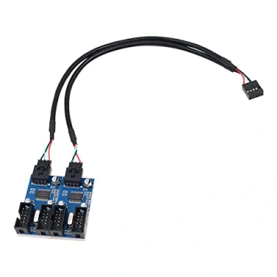 Abbildung von WANGCL 9 poliger USB 2.0 Header Splitter 1 auf 4 Verlängerung Hub Adapter Port Multiplier